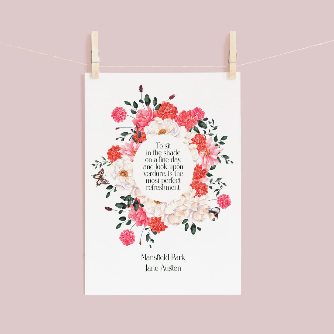 Jane Austen Floral Postcards