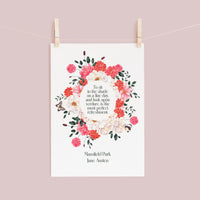 Jane Austen Floral Postcards