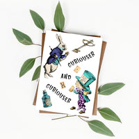 Alice's Adventures In Wonderland - 'Curiouser & Curiouser' Literary Quote Card