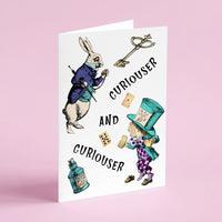 Alice's Adventures In Wonderland - 'Curiouser & Curiouser' Literary Quote Card