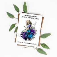 Alice's Adventures In Wonderland - 'Very Good Advice' Literary Quote Card