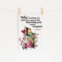 Alice's Adventures In Wonderland - 'Six Impossible Things' Print