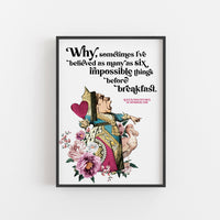 Alice's Adventures In Wonderland - 'Six Impossible Things' Print