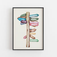 Anne of Green Gables Sign Post Print