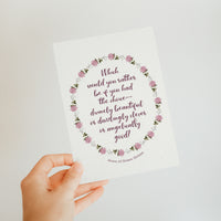 Anne of Green Gables - 'Which Would You Rather Be' Postcard