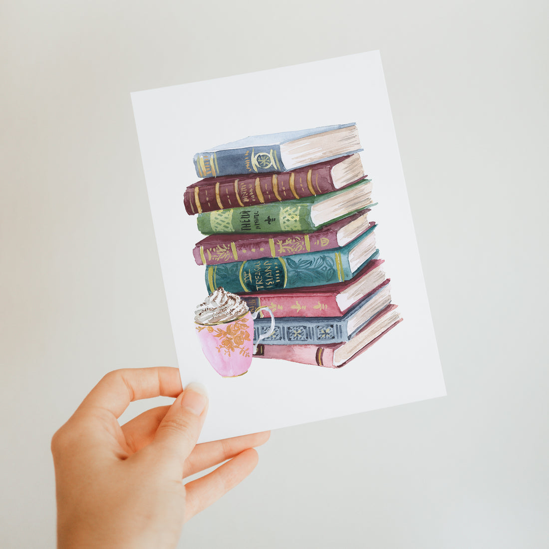 Book Stack Postcard