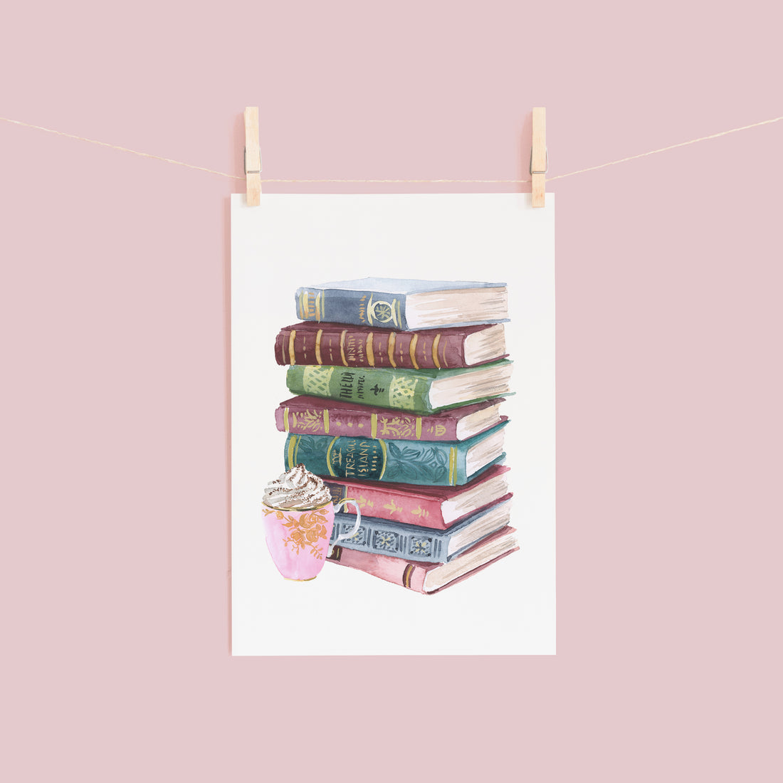 Book Stack Postcard