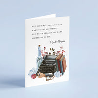 F. Scott Fitzgerald - 'Something To Say' Literary Quote Card