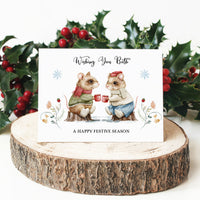 Happy Festive Season Couple Christmas Card