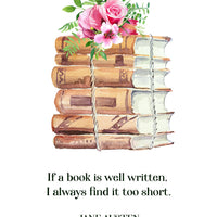 Jane Austen - 'If A Book Is Well Written' Postcard
