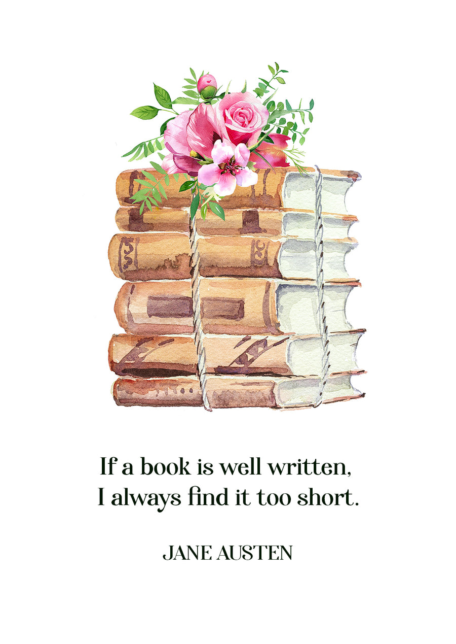Jane Austen - 'If A Book Is Well Written' Postcard