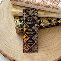 The Great Gatsby - 'So We Beat On' Rose Gold Foil Bookmark