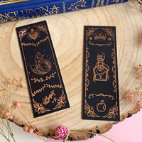 Fox and Broken Hearts Rose Gold Foil Bookmarks
