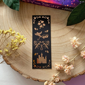 Kingdom of Rebels Rose Gold Foil Bookmark