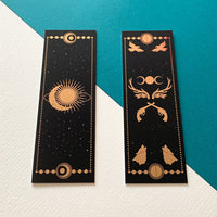 Sun and Shadows Rose Gold Foil Bookmarks
