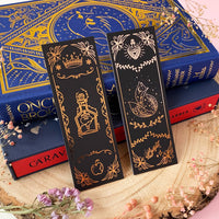 Fox and Broken Hearts Rose Gold Foil Bookmarks