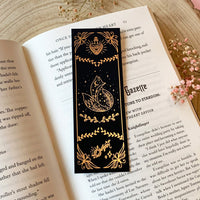 Fox and Broken Hearts Rose Gold Foil Bookmarks