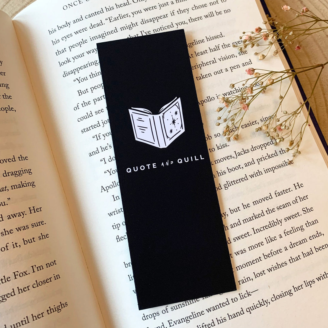 Fox and Broken Hearts Rose Gold Foil Bookmarks