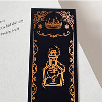 Fox and Broken Hearts Rose Gold Foil Bookmarks