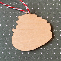 Festive Book Stack Wooden Christmas Tree Decoration