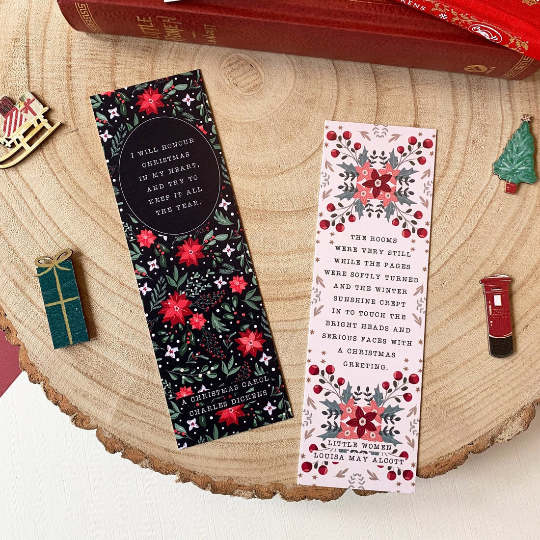 Festive Literary Quote Bookmarks