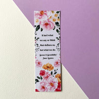 Sense and Sensibility - 'What We Do' Bookmark