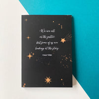 Oscar Wilde - 'We Are All In The Gutter' A5 Notebook