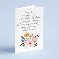 Little Men - 'Love Is A Flower' Literary Quote Card