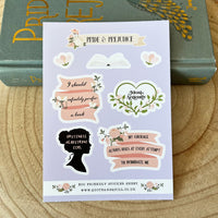 Pride and Prejudice Sticker Sheet