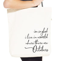 Anne of Green Gables - 'A World Where There Are Octobers' Recycled Tote Bag