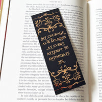 Pride and Prejudice Rose Gold Foil Bookmarks