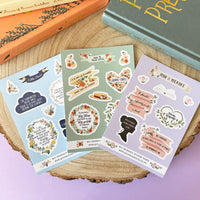 Literary Sticker Sheet Set