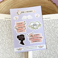 Literary Sticker Sheet Set
