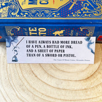 The Count of Monte Cristo - 'More Dread Of A Pen' Bookmark