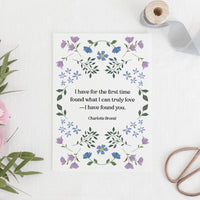 Jane Eyre - 'What I Can Truly Love' Literary Quote Card