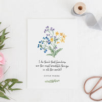 Little Women - 'Families Are The Most Beautiful Things' Literary Quote Card