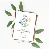 Little Women - 'Families Are The Most Beautiful Things' Literary Quote Card
