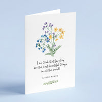 Little Women - 'Families Are The Most Beautiful Things' Literary Quote Card