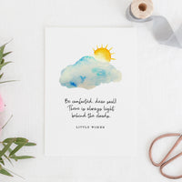 Little Women - 'Be Comforted Dear Soul' Literary Quote Card