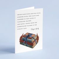 Virginia Woolf - 'Second Hand Books Are Wild Books' Literary Quote Card