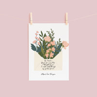 Alfred, Lord Tennyson - 'If I Had A Flower' Postcard