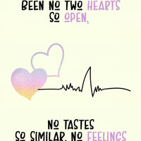 Jane Austen - 'Two Hearts So Open' Card