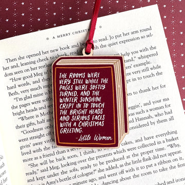 Little Women Book Quote Wooden Christmas Decoration