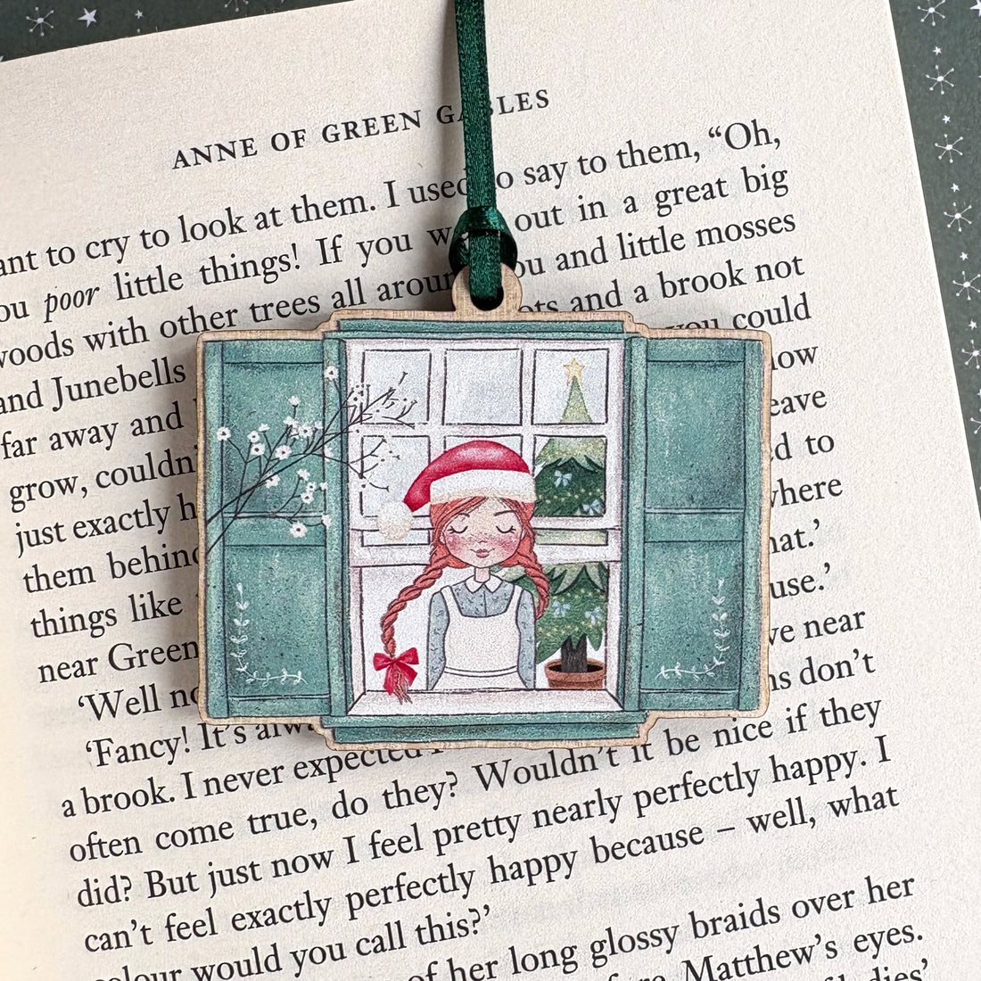 Anne of Green Gables Wooden Christmas Tree Decoration