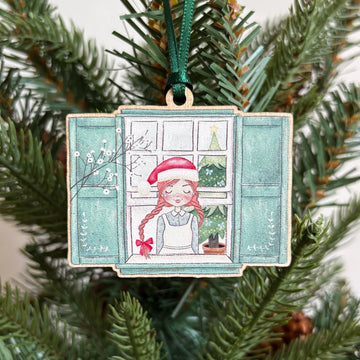Anne of Green Gables Wooden Christmas Tree Decoration