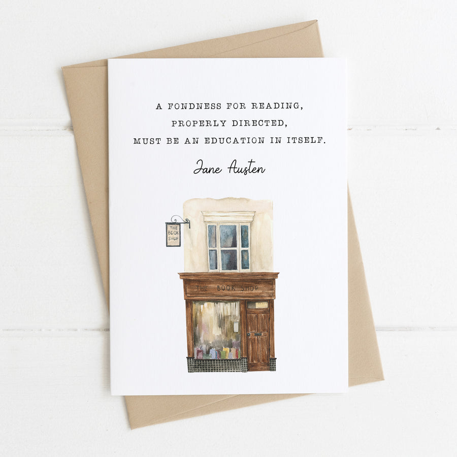 Mansfield Park - 'A Fondness For Reading' Literary Quote Card