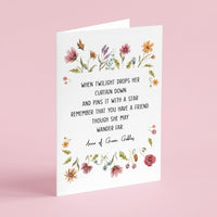 Anne Of Green Gables - 'Remember That You Have A Friend' Literary Quote Card