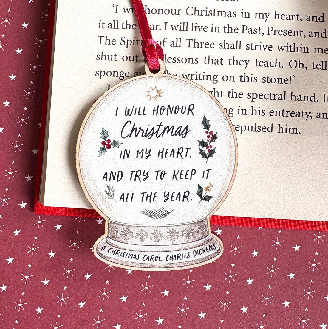 A Christmas Carol Wooden Tree Decoration