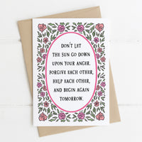 Little Women - 'Begin Again Tomorrow' Literary Quote Card
