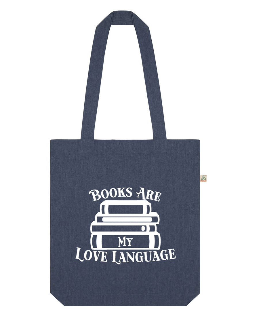 Books Are My Love Language Recycled Tote Bag